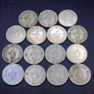 【淘币小摊】限时拍第六百八十六拍  散币批量场 满百包邮可预留两周  周一统一发货  - 香港大一元15枚