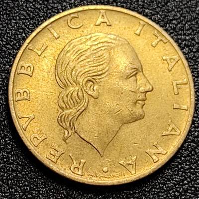 泉币菌-第59场-各国老币铜币场 - 意大利1978年200里拉 丰收女神 齿轮 铝青铜币 外国硬币 24mm 