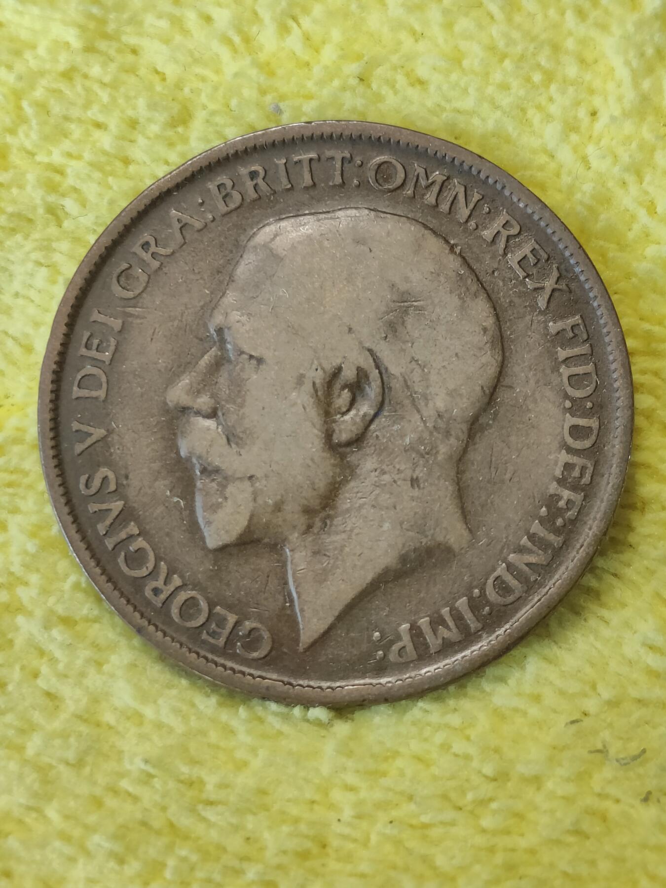 稀有品种透打–英国🇬🇧1912H版1便士(乔治五世第一版，H标喜敦厂造) - 泉海无涯- 泉海无涯- 麦稀奇