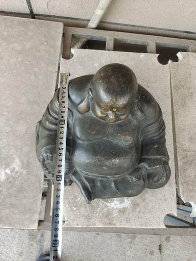 清末民国铜弥勒佛一尊，尺寸大，分里重，包浆好，完整漂亮，懂的来 - 清末民国铜弥勒佛一尊，尺寸大，分里重，包浆好，完整漂亮，懂的来