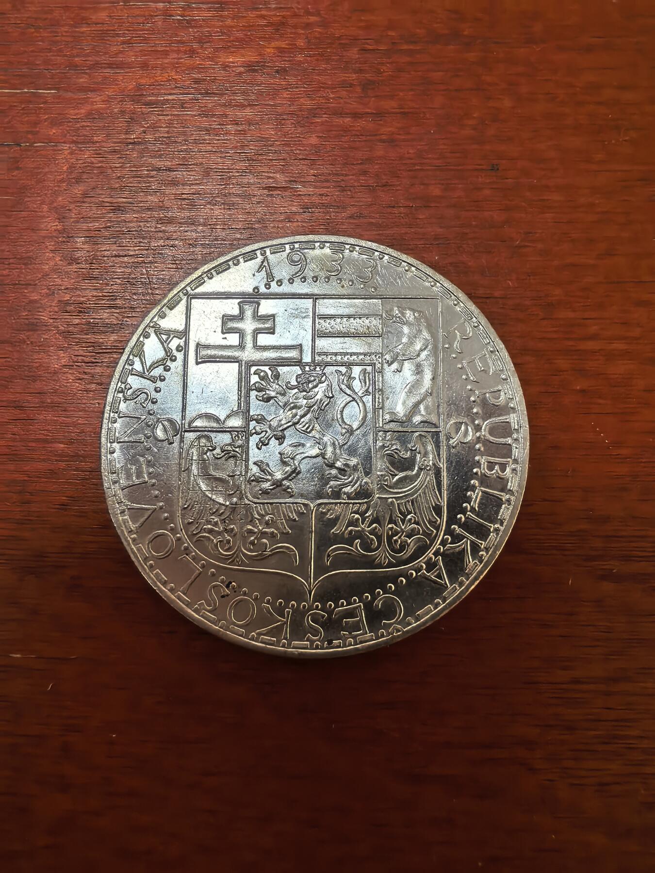 长老汇蛇年精选第二十七场拍卖 1933 捷克斯洛伐克工农商20克朗银币，较少年份