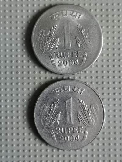 2025年第65场各国散币拍卖（总第65场）本场拍完26号发货 - 印度2004年1卢比2枚