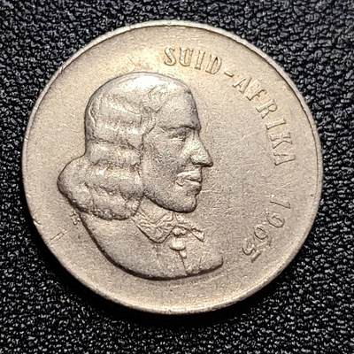 泉币菌-第59场-各国老币铜币场 - 帝王花 南非20分镍制硬币 1965年 24.2毫米 6.0克
