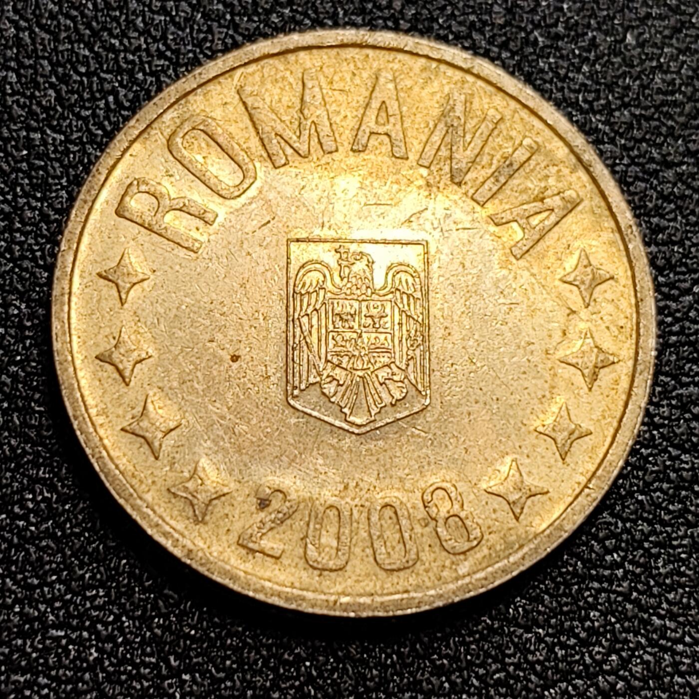 泉币菌-第58场-各国老币铜币场 美品 罗马尼亚 50班尼 直径24mm 