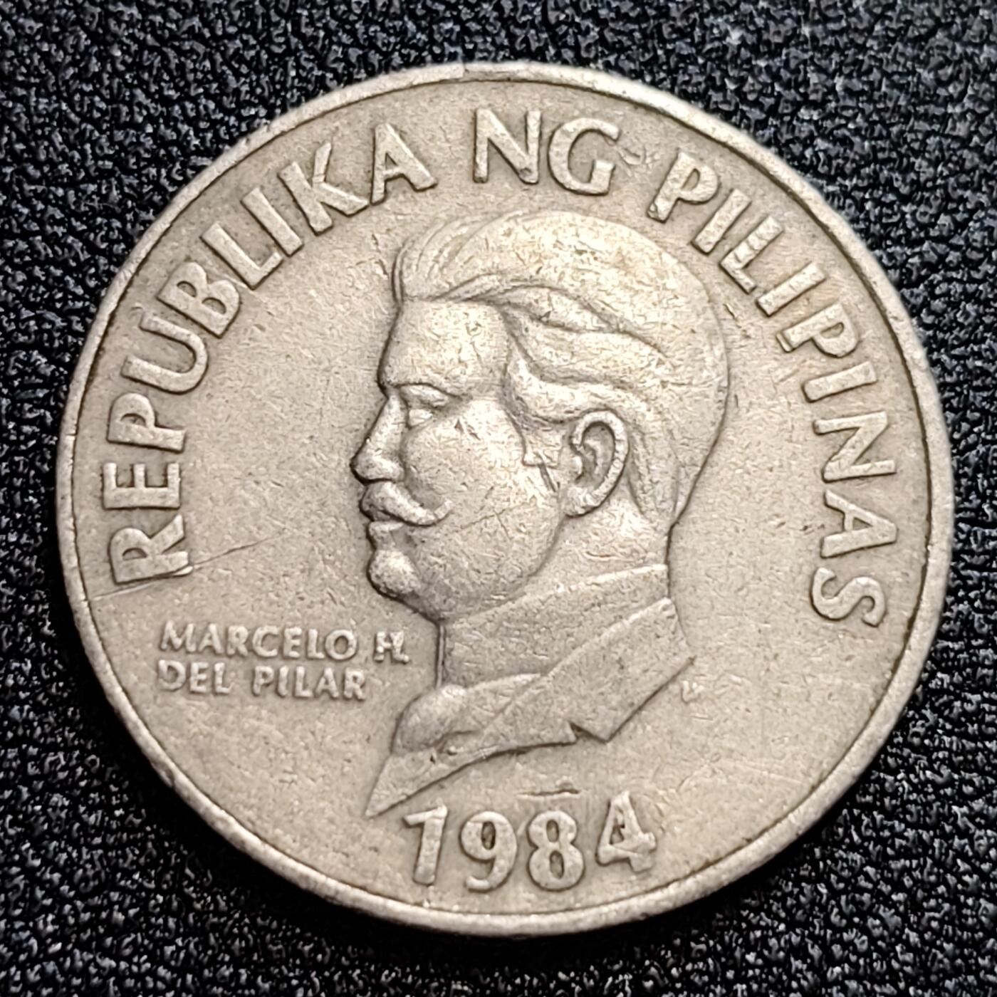 泉币菌-第58场-各国老币铜币场 菲律宾1984年 50分 食猴鹰 铜镍币 25mm A