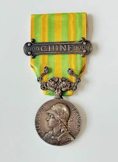 RimeNova韵星2025军品类夏季拍卖会-- RimeNova 2025 Summer Militaria Sale - 法兰西第三共和国1900-1901中国战役奖章（庚子）奖章