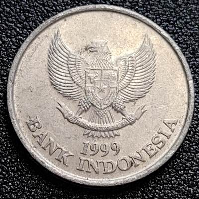 泉币菌-第59场-各国老币铜币场 印度尼西亚100卢比铝币 凤头鹦鹉 23mm