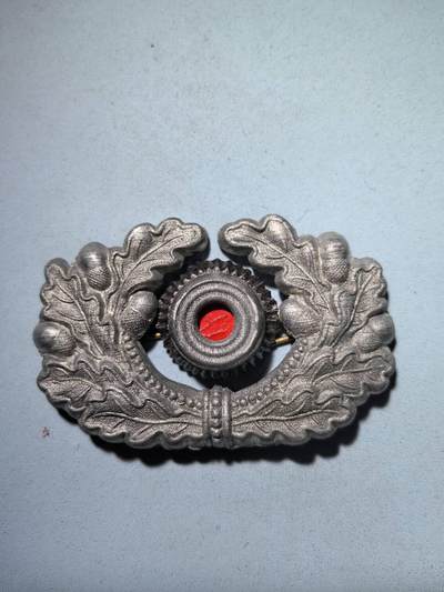 盛世勋华——号角文化勋章邮票专场拍卖第270期 - 德国（1939）国防军陆军军官大檐帽金属帽徽 少见带厂标