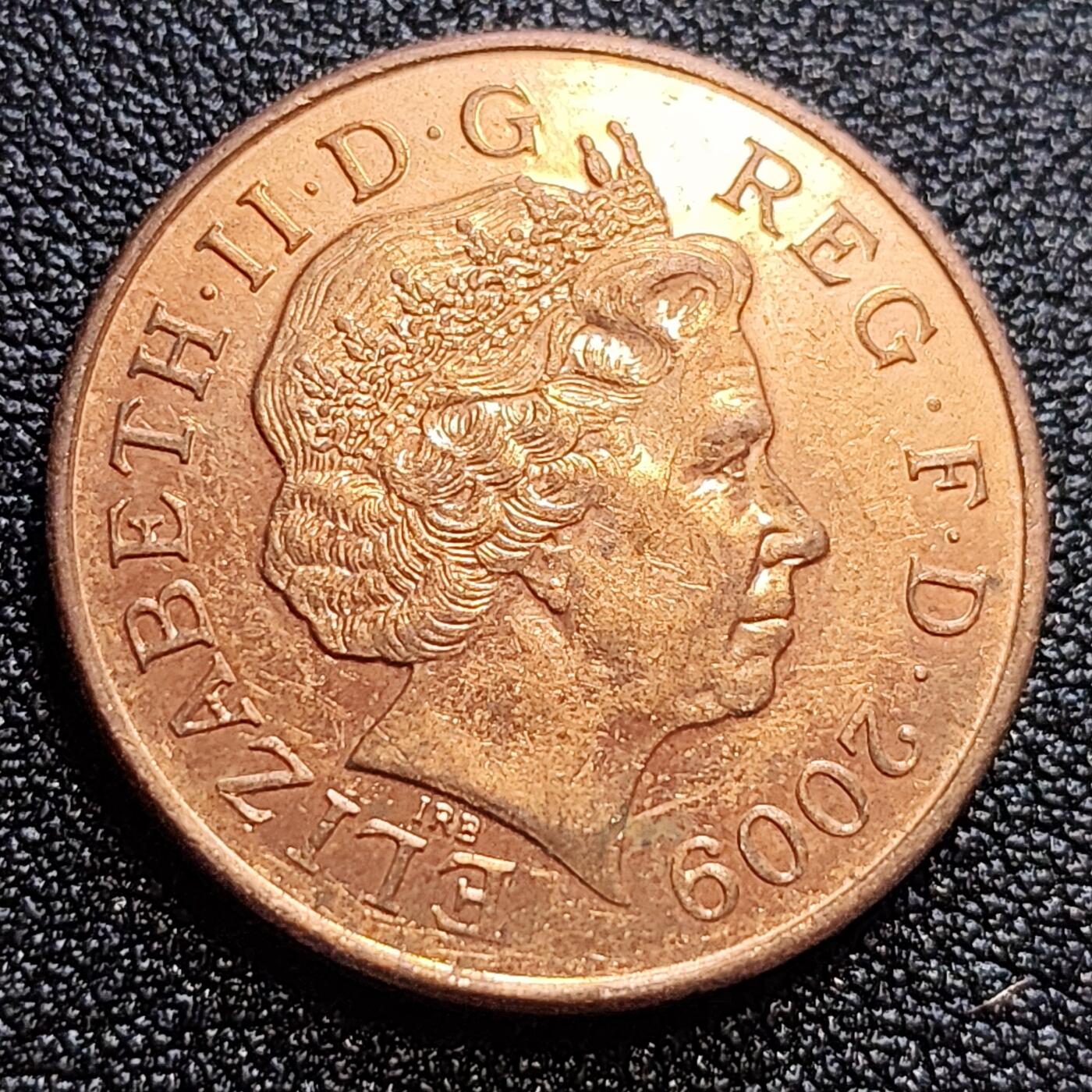 泉币菌-第59场-各国老币铜币场 铜光美品 英国2便士铜币 直径26mm 雄狮纪念币