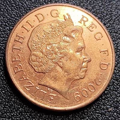 泉币菌-第59场-各国老币铜币场 铜光美品 英国2便士铜币 直径26mm 雄狮纪念币