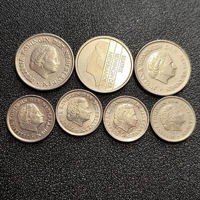 泉币菌-第59场-各国老币铜币场 荷兰币 7枚