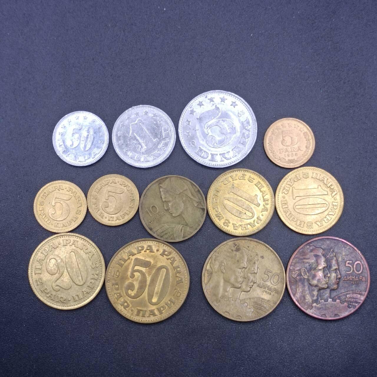 【淘币小摊】限时拍第六百八十六拍  散币批量场 满百包邮可预留两周  周一统一发货  南斯拉夫13枚