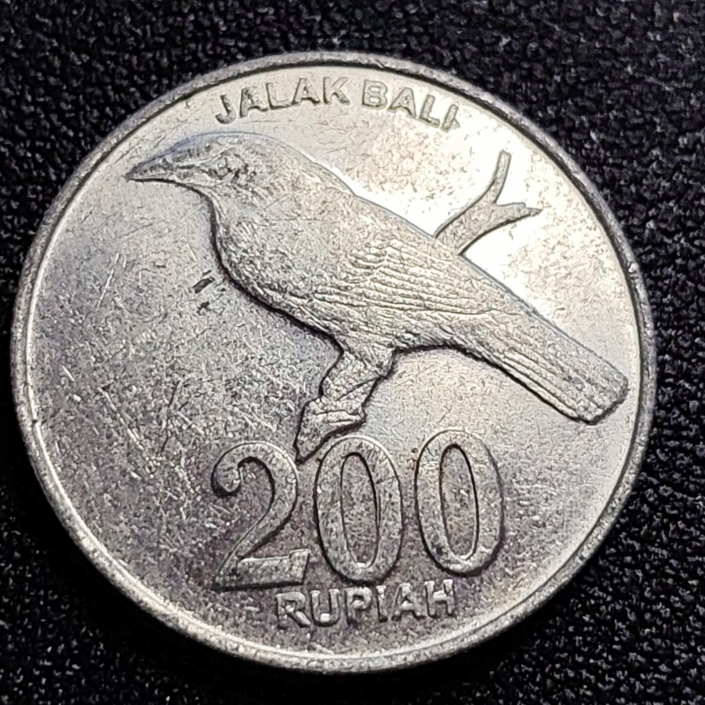 泉币菌-第58场-各国老币铜币场 光品 印度尼西亚200卢比 鹰徽 鸟