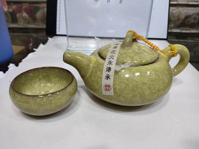 杂七杂八 - 广东南方软实力研究所定制纪念版冰裂纹一茶壶+杯