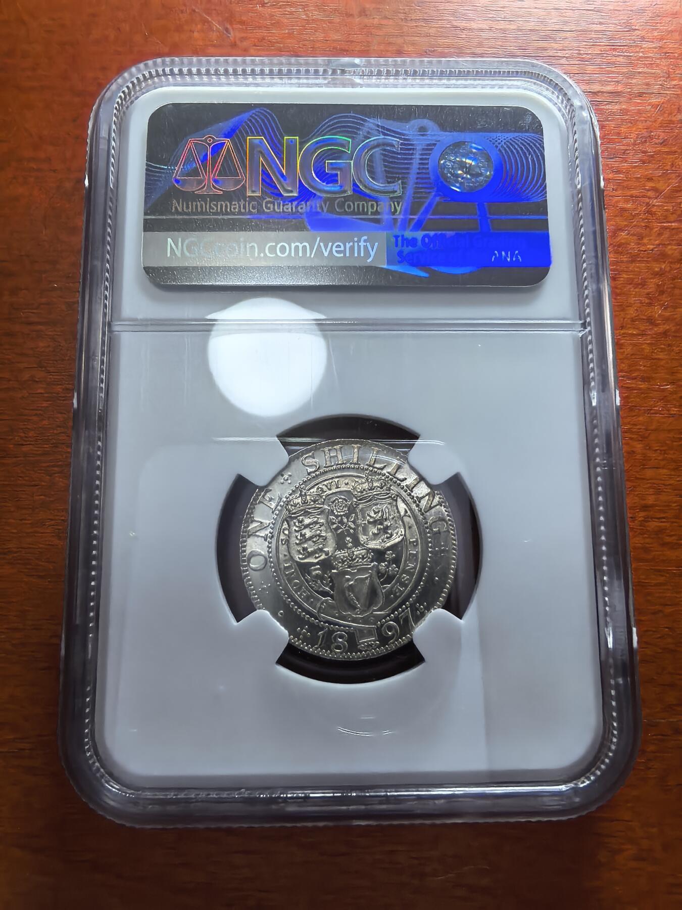 长老汇蛇年精选第二十七场拍卖 1897 英国维多利亚1先令银币，NGC MS65分，更高分仅有10枚，无国界医生义卖标