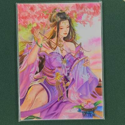 龙虎卡牌第四十七场 （无佣金，满120包邮，欢迎送拍） - 【手绘卡】刺绣美女  画师：知梦