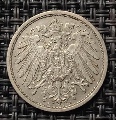 布加迪🐬～世界钱币(上海)🌾第 228 期 /  各国套币和散币 - 德国🇩🇪 1913年 10芬尼 A版