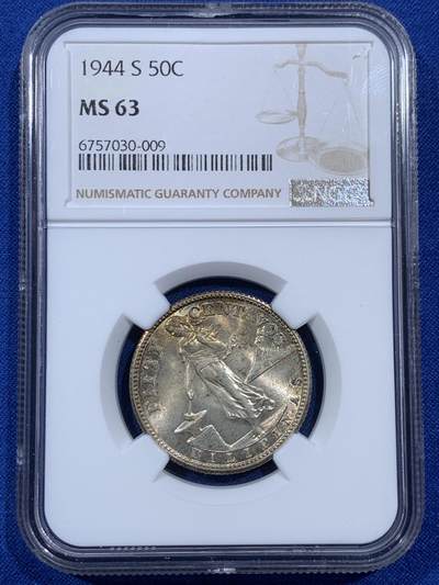 《竞宝斋》第403场 周日，周一，周二，3场连拍 （全场包邮） - NGC MS63 美属菲律宾 1944年 打铁女神 50分银币