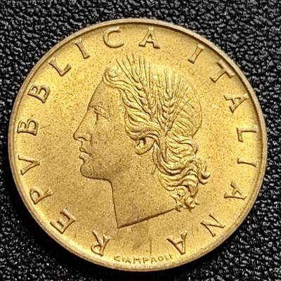 泉币菌-第59场-各国老币铜币场 铜光美品 1970年意大利20里拉铜币 罗马十二神 谷神-克瑞斯 21.2mm