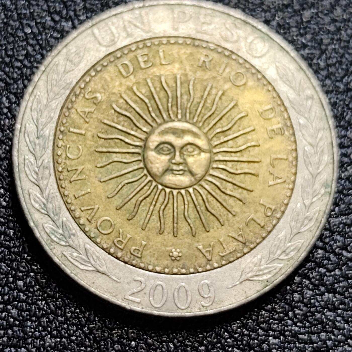泉币菌-第58场-各国老币铜币场 阿根廷五月革命 200周年纪念币双色币 
