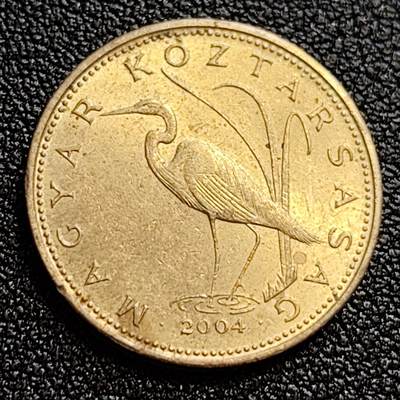泉币菌-第59场-各国老币铜币场 -  匈牙利 5福林铜币 白鹭 直径21.2mm