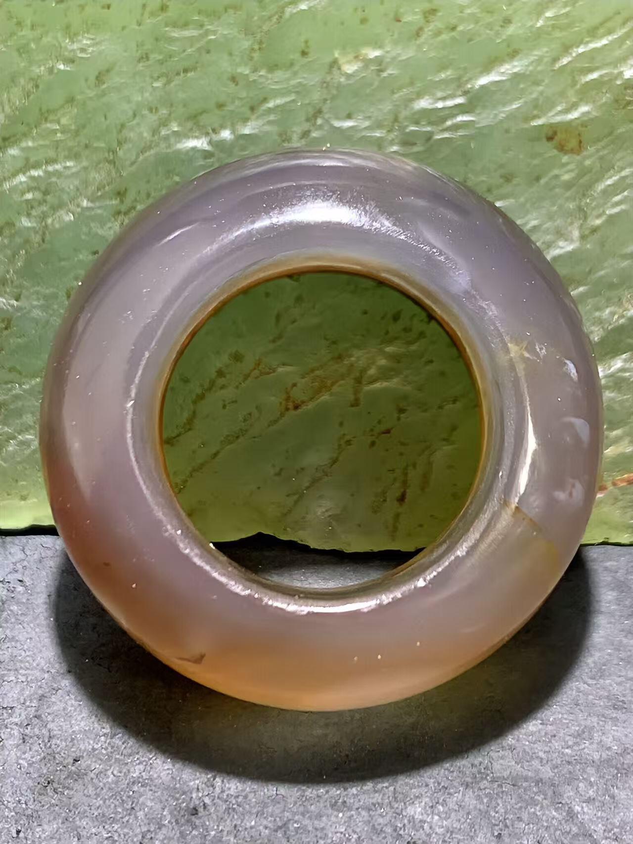 放福利！精工高油冻料法库战国红玛瑙扳指一个，