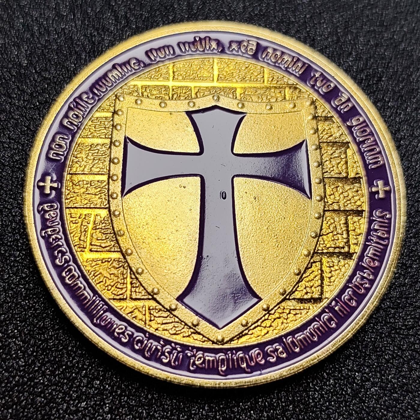 泉币菌-第58场-各国老币铜币场 金色纪念章 马剑骑士 40mm
