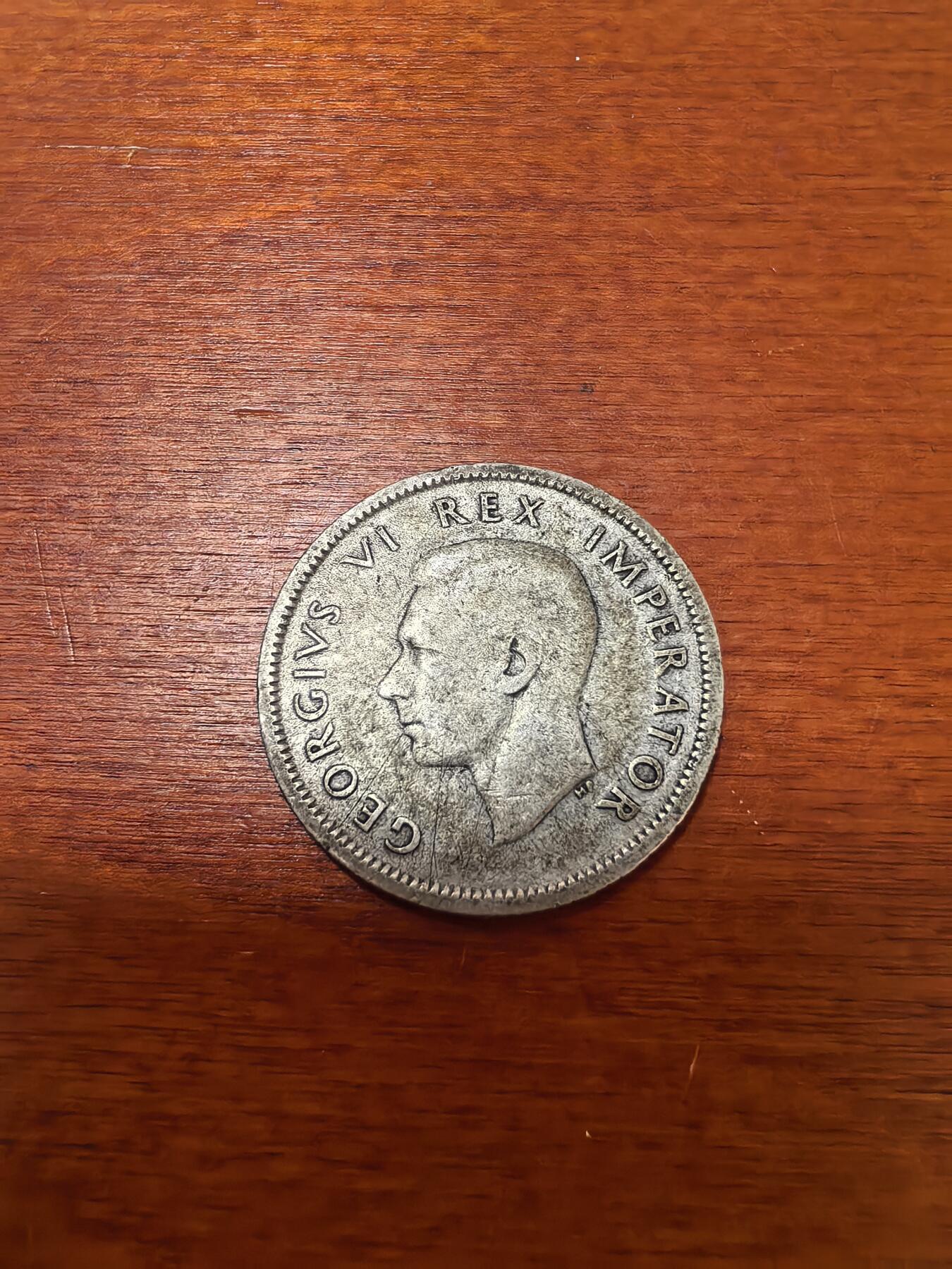 长老汇蛇年精选第二十七场拍卖 1941南非乔治六世1先令银币，细节好