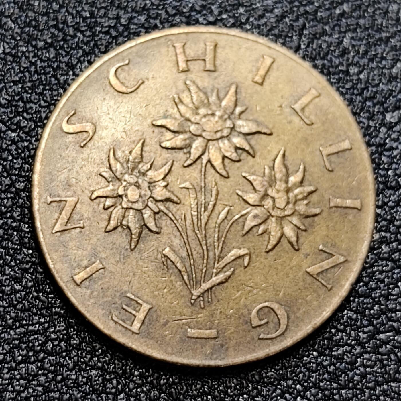 泉币菌-第58场-各国老币铜币场 奥地利1先令铜币 雪绒花