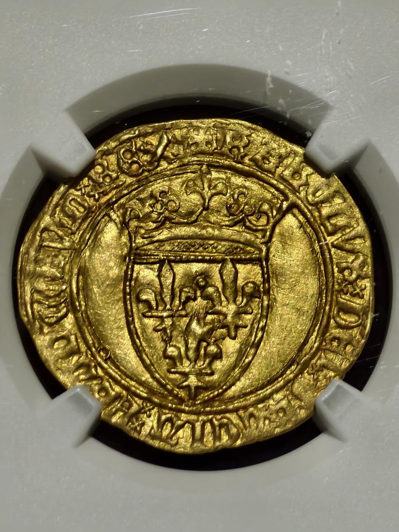 NGC-MS62法国中世纪查理六世大埃居金币
