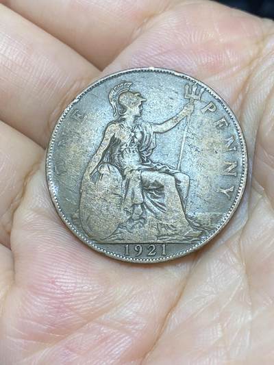 2025年第六十九场(总第九十五场）外国好品散币(免佣金) - 英国🇬🇧1921年1便士(乔治五世第一版)