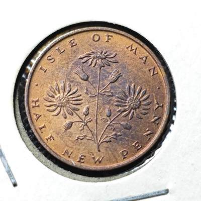 KK钱币收藏小铺 第312期 2月预留时间 周末发货 - 1975马恩岛1/2半便士 好品铜币