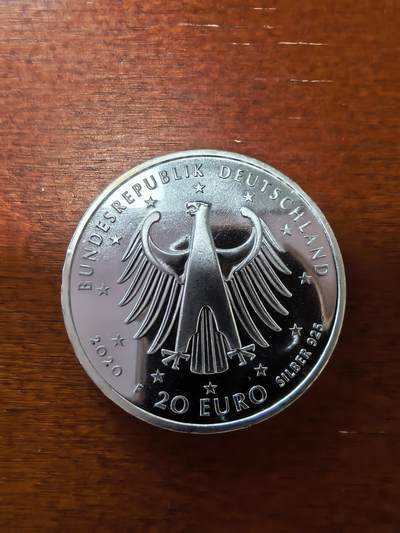 长老汇蛇年精选第二十八场拍卖 2020德国贝多芬诞辰250周年20欧元精制银币，18克925银