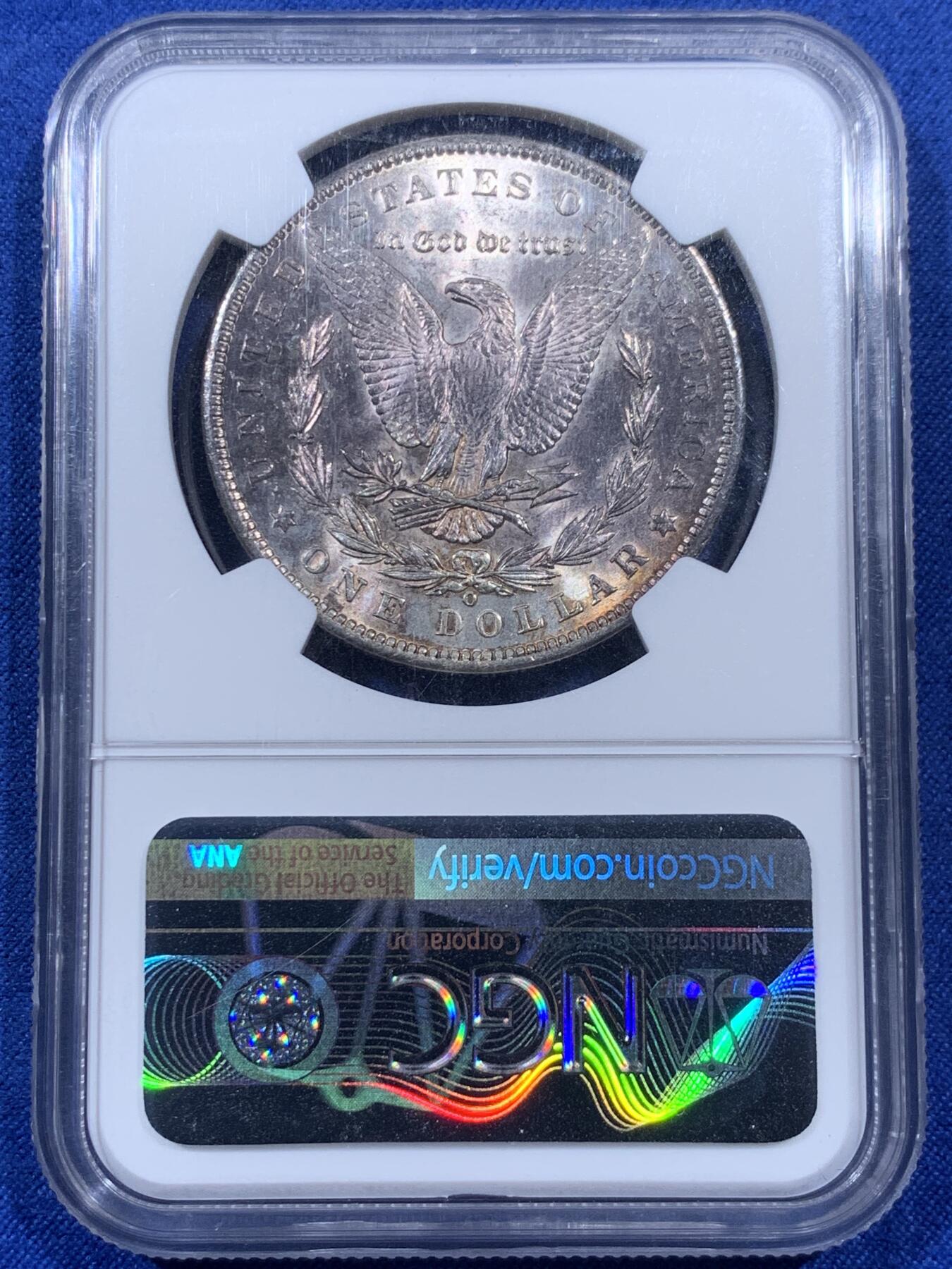 《竞宝斋》第404场 周日，周一，2场连拍 （全场包邮） NGC MS64 美国 1888 O版 摩根银币