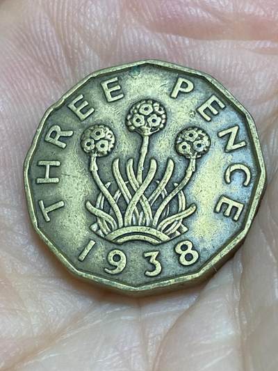 2025年第六十九场(总第九十五场）外国好品散币(免佣金) - 英国🇬🇧1938年3便士(乔治六世第一版，印度皇帝加字版)