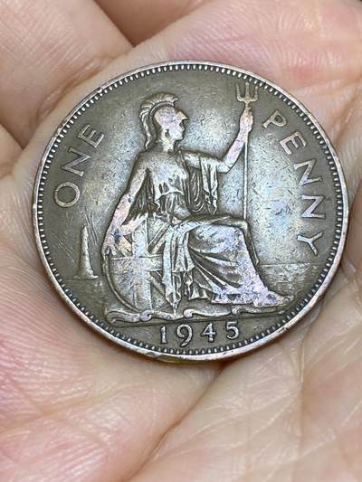2025年第六十九场(总第九十五场）外国好品散币(免佣金) - 英国🇬🇧1945年1便士(乔治六世第一版，印度皇帝加字版)
