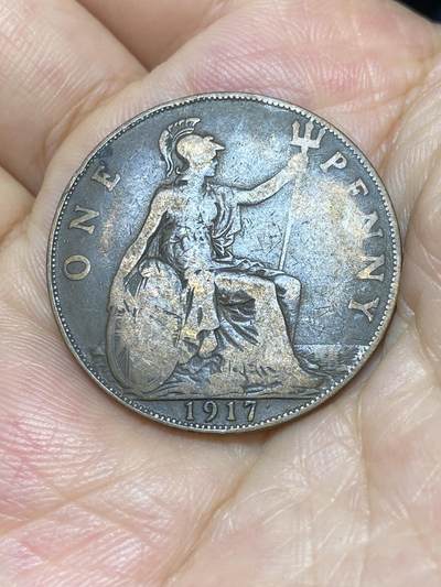 2025年第六十九场(总第九十五场）外国好品散币(免佣金) - 英国🇬🇧1917年1便士(乔治五世第一版)