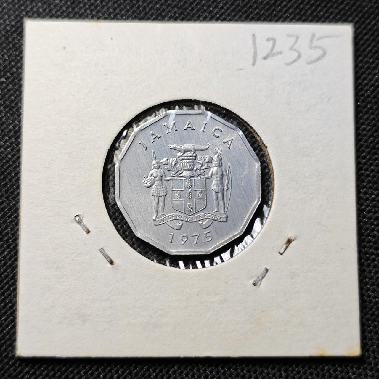 KK钱币收藏小铺 第312期 2月预留时间 周末发货 1975牙买加1分 好品纪念币