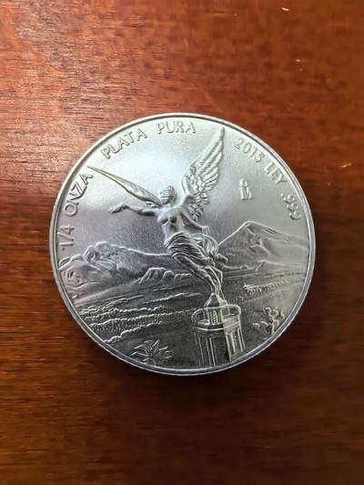 长老汇蛇年精选第二十八场拍卖 2015墨西哥胜利女神1/4盎司银币，1.79万枚，稀见