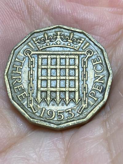 2025年第六十九场(总第九十五场）外国好品散币(免佣金) - 英国🇬🇧1953单年份3便士(伊丽莎白二世青年桂冠加冕年，第一版)