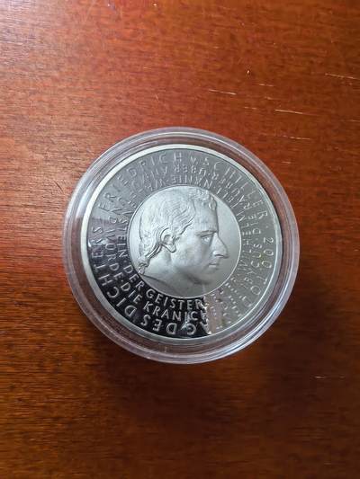 长老汇蛇年精选第二十八场拍卖 2005德国席勒10欧元精制银币，18克925银