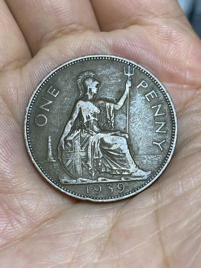 2025年第六十九场(总第九十五场）外国好品散币(免佣金) - 英国🇬🇧1939年1便士(乔治六世第一版，印度皇帝加字版)