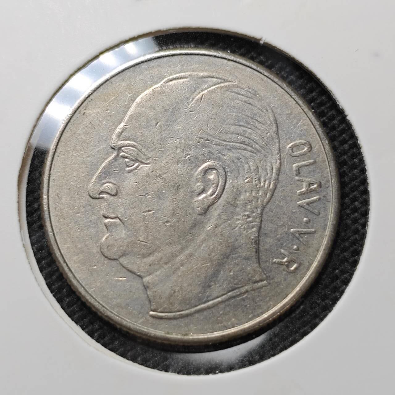 KK钱币收藏小铺 第312期 2月预留时间 周末发货  1971挪威1克朗 马
