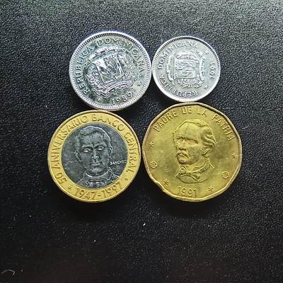 邮泉阁限时拍卖第十八场 各国硬币专场（拍卖结束后请付邮费，存留时间过长需全部邮寄） - 多米尼加4枚