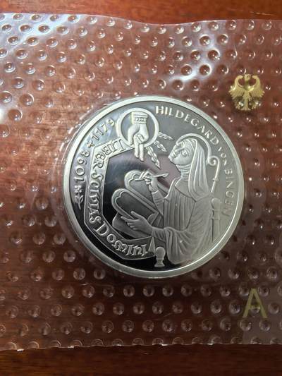 长老汇蛇年精选第二十八场拍卖 1998A德国宾根诞辰900周年10马克精制银币，高银版