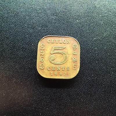 邮泉阁限时拍卖第十八场 各国硬币专场（拍卖结束后请付邮费，存留时间过长需全部邮寄） - 英属斯里兰卡1942年5分