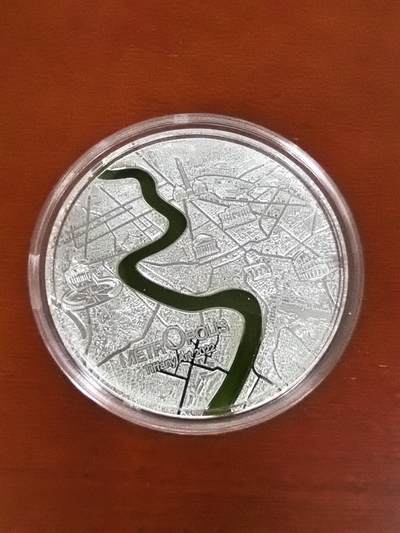 长老汇蛇年精选第二十八场拍卖 2022帕劳罗马蒂凡尼20元镶嵌3盎司精制银币，盒证全，999枚