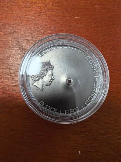 长老汇蛇年精选第二十八场拍卖 2016库克群岛坦达克陨石2元仿古异形银币，2500枚，带证书，市场价650元