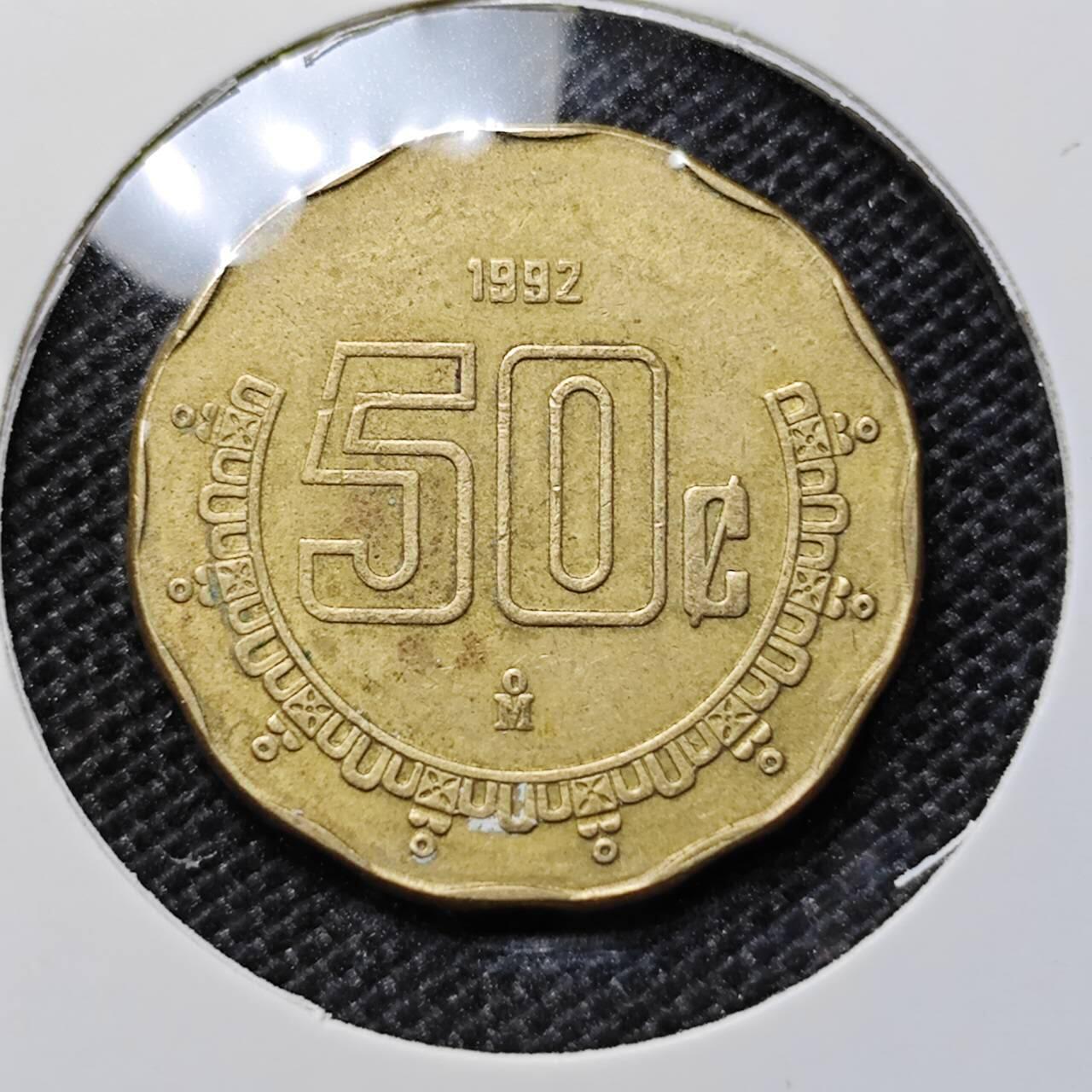 KK钱币收藏小铺 第312期 2月预留时间 周末发货 1992墨西哥50分 
