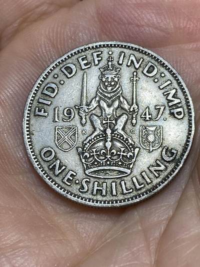 2025年第六十九场(总第九十五场）外国好品散币(免佣金) - 英国🇬🇧1947年1先令(乔治六世第二版，苏格兰坐狮版，首发年仅发行2年)